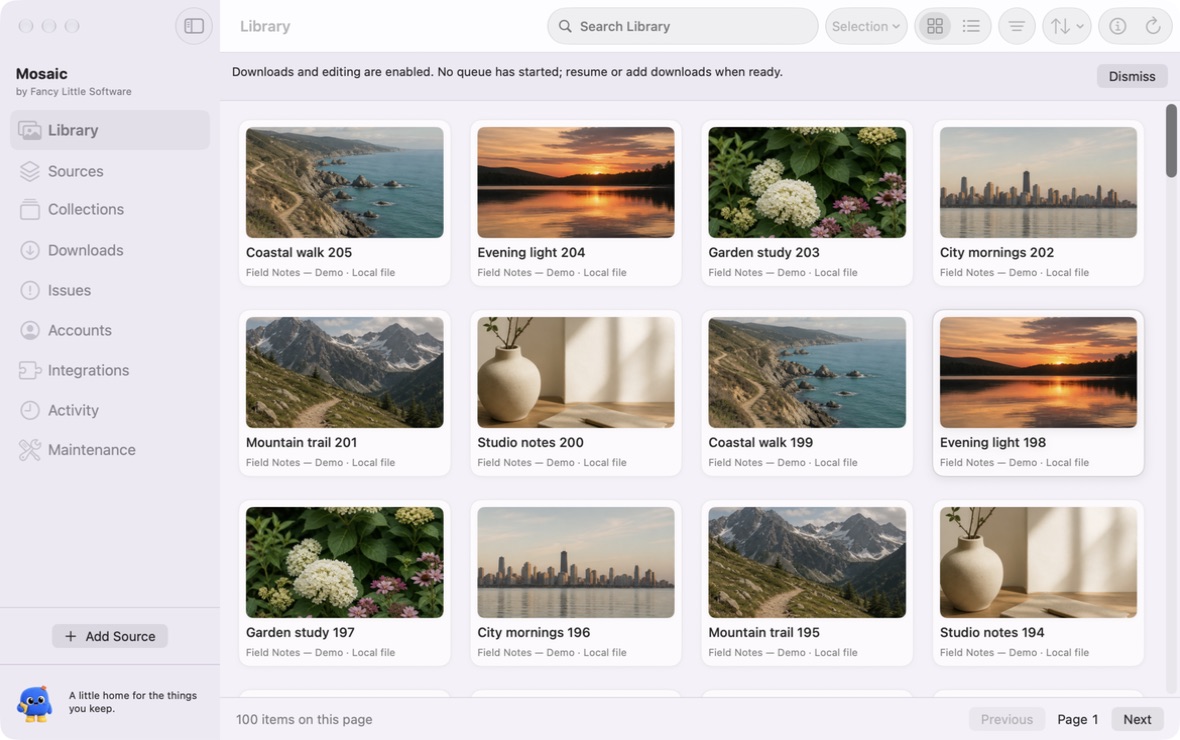 Mosaic desktop app overview
